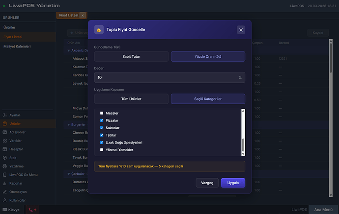 LiwaPOS Price Update